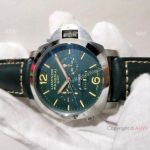 Replica Panerai Luminor Green Dial Green Leather Strap Men Watch 